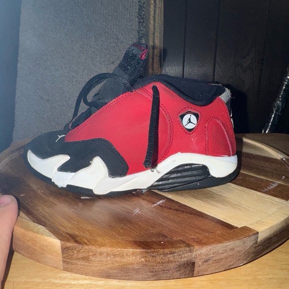 Jordan Other - Nike Air Jordan 14 Retro (TD) Gym Red Toro Kids Shoes Sneakers Sz 10C Basketball